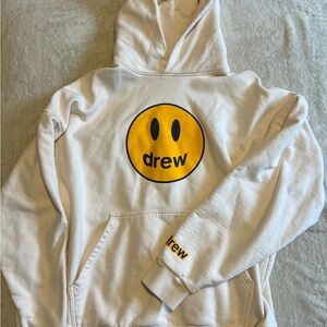 Drew House Cream Hoodie with Black Tag